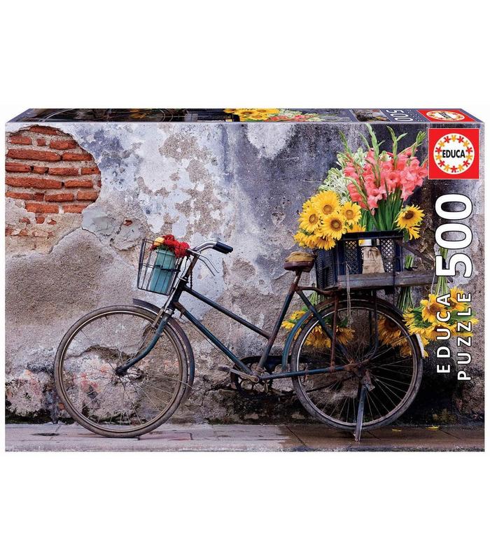 puzzle-bicicleta-con-flores-500pz