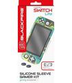 Funda Silicona Gamer Switch Lite + Grips Blackfire
