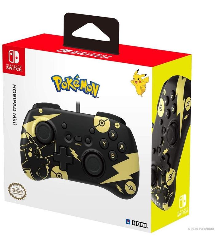 mando-horipad-mini-pikachu-negro-oro-switch