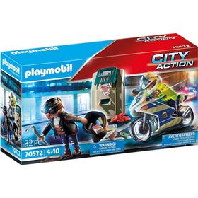 Playmobil 70572 Moto De Policia: Persecucion Del Ladron