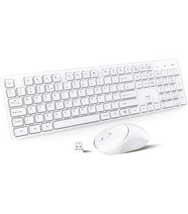 WisFox Wireless Keyboard Mouse Combo, 2.4GHz Slim Full-Sized