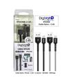 Cable Nylon Iphone Blanco/Negro