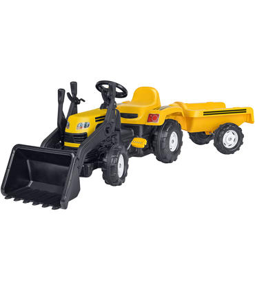 tractor-a-pedales-amarillo-con-remolque-y-excavadora