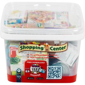 Caja pequeña llena de productos franceses