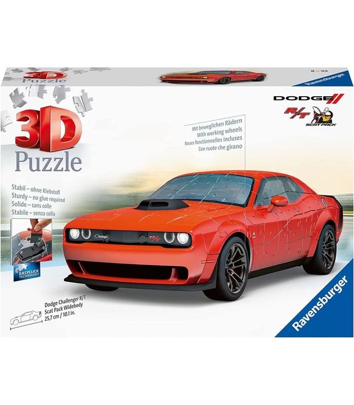 dodge-challenger-scat-pack-red-3d-puzzle