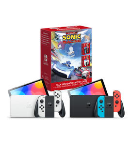 Consola Nintendo Switch Oled Azul/Roja + Sonic Racing + Prot