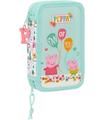Plumier Doble Pqño 28 Pcs Peppa Pig "cos