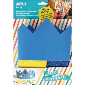 B. Corona Cumpleaños Goma Eva Azul