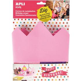 B. Corona Cumpleaños Goma Eva Rosa