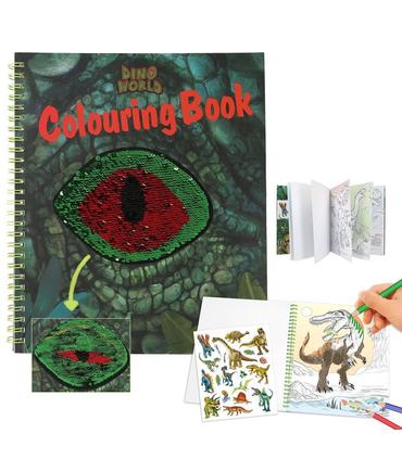 dino-world-libro-colorear-con-lentejuela