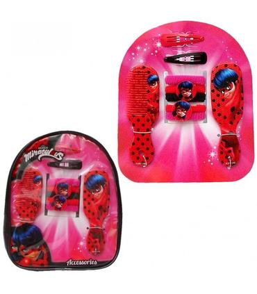 mochila-acesorios-pelo-12-piezas-ladybug