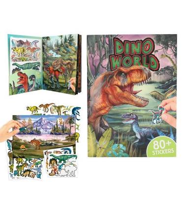 dino-world-con-pegatinas-en-relieve