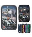 Estuche Escritura Triple Monster Cars