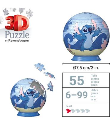 disney-stitch-puzzle-54-piezas-ball-3d