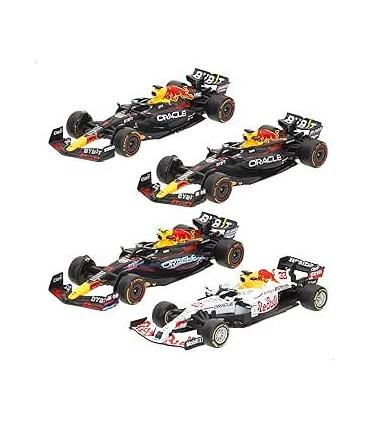 burago-set-4-coches-metal-1-43-f1