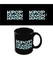 Kpop Demon Hunters: Taza Ceramica Negra Logo 325Ml