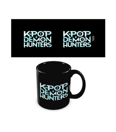 kpop-demon-hunters-taza-ceramica-negra-logo-325ml