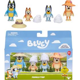 Bluey Pack 4 Figurasfamily Trip