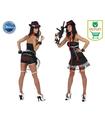 Disfraz Adulto de Mujer Gangster Sexy Talla 38-40