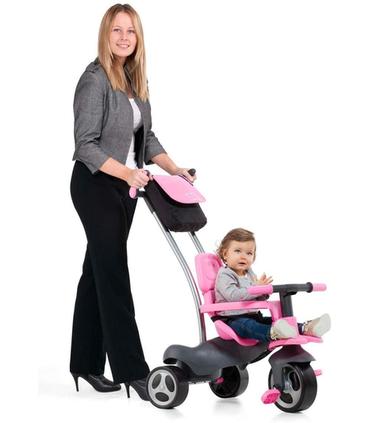 triciclo-rueda-goma-cinturones-y-bolsa-rosa